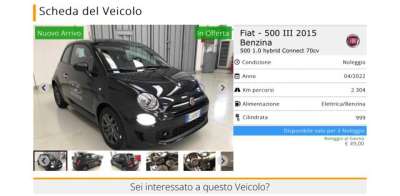 FIAT 500 Elettrica/Benzina 2022 usata, Modena