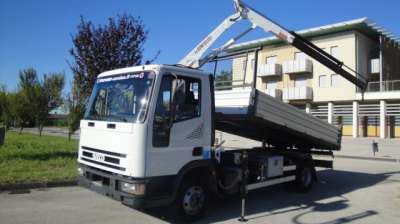 IVECO Eurocargo Tector  75 E 15 RIBALTABILE CON GRU Diesel 2000 usata, Treviso