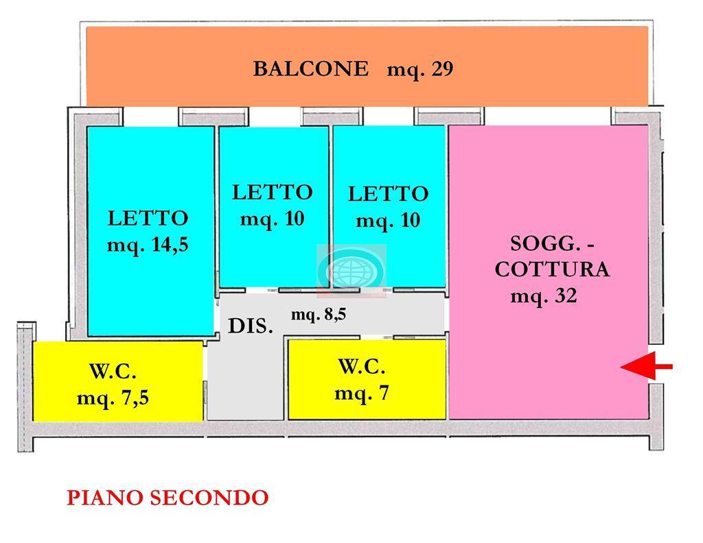 Appartamento quadrilocale 135mq