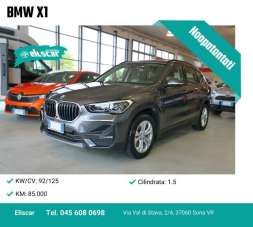 BMW X1 Elettrica/Benzina 2020 usata, Verona